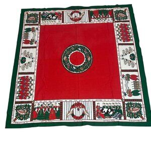Sunweave 12 Days of Christmas Square Tablecloth Made in Brazil